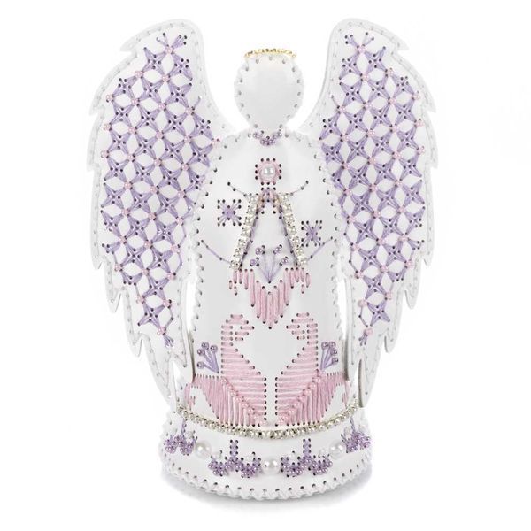 Faux Leather Cross-Stitch Kit &ndash; &ldquo;Angel of Blooming Hope&rdquo; FLHL-174