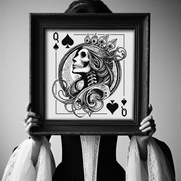 Cross-Stitch Pattern &ndash; "The Queen of Spades" WLP-065