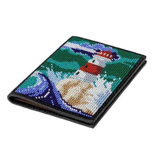 Faux Leather Bead Embroidery Kit &ndash; &ldquo;Passport Cover&rdquo; FLBB-061 Black
