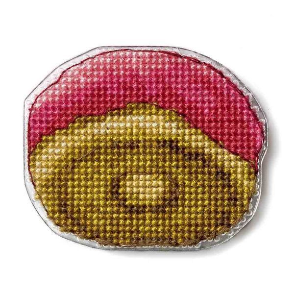 Plastic Cross-Stitch Kit &ndash; "Pink Donut" (Double-Sided) FLX-074