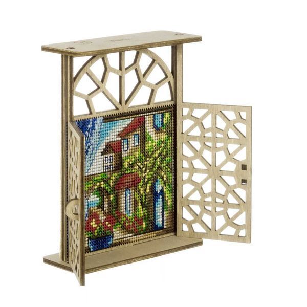 Wooden Cross-Stitch Kit &ndash; &ldquo;Mediterranean Morning&rdquo; FLW-082