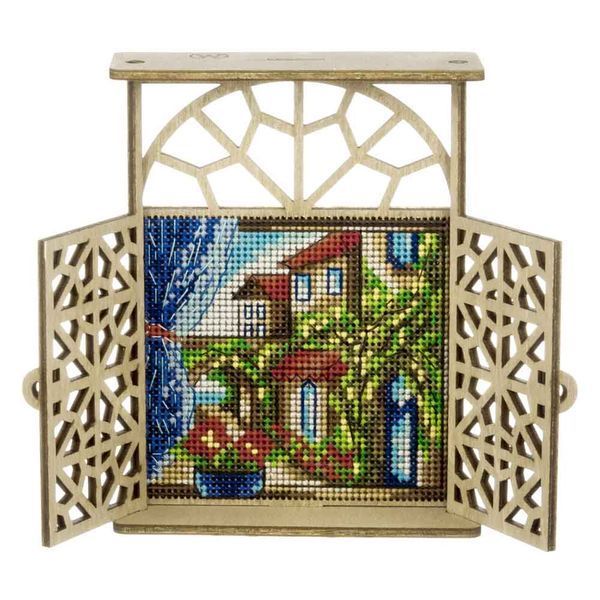 Wooden Cross-Stitch Kit &ndash; &ldquo;Mediterranean Morning&rdquo; FLW-082
