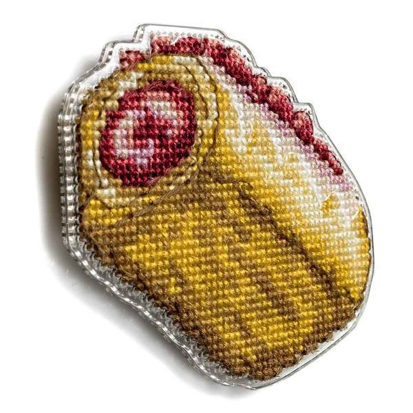 Plastic Cross-Stitch Kit &ndash; "Cherry Roll" (Double-Sided) FLX-120