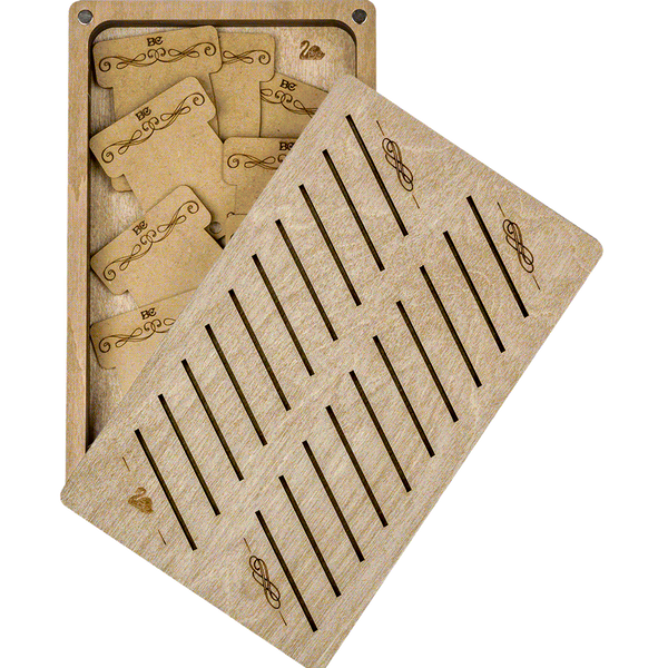 Bobbin Organizer Box &ndash; &ldquo;Light Rectangular&rdquo; + 22 bobbins FLZB(N)-053