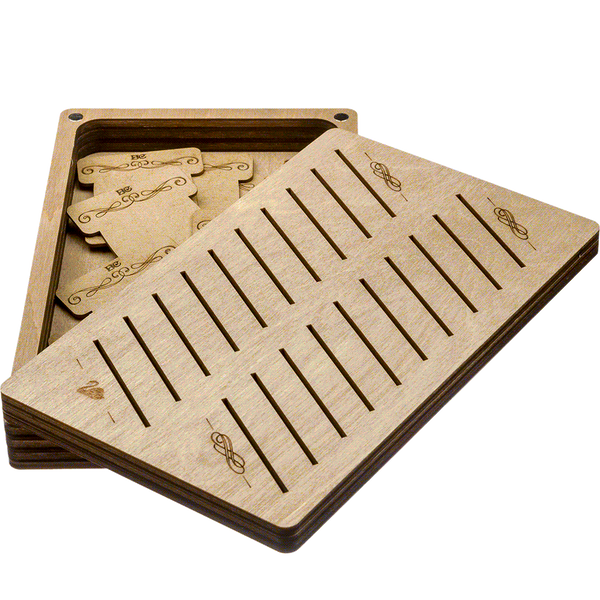 Bobbin Organizer Box &ndash; &ldquo;Light Rectangular&rdquo; + 22 bobbins FLZB(N)-053