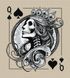 Cross-Stitch Pattern &ndash; "The Queen of Spades" WLP-065 WLP-065 photo 4