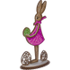 Wooden Bead Embroidery Kit &ndash; &ldquo;Easter Bunny Lady&rdquo; FLK-343 FLK-343 photo 3