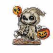 Plastic Cross-Stitch Kit &ndash; &ldquo;Skeleton With A Balloon&rdquo; FLX-121 FLX-121 photo 6