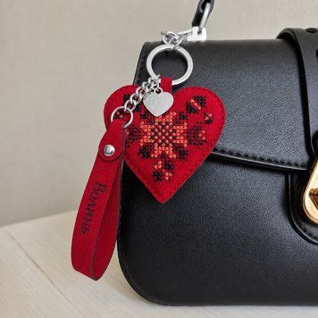 Faux Leather Cross-Stitch Kit &ndash; &ldquo;Bag Charm &ndash; Volyn Region&rdquo; FLHL-157