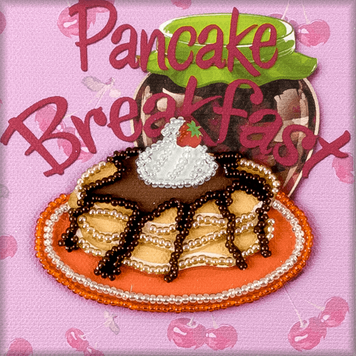 Bead embroidery magnet FLA-093