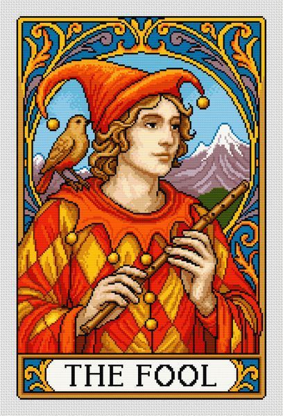 Cross-Stitch Pattern &ndash; "The Fool" WLP-066