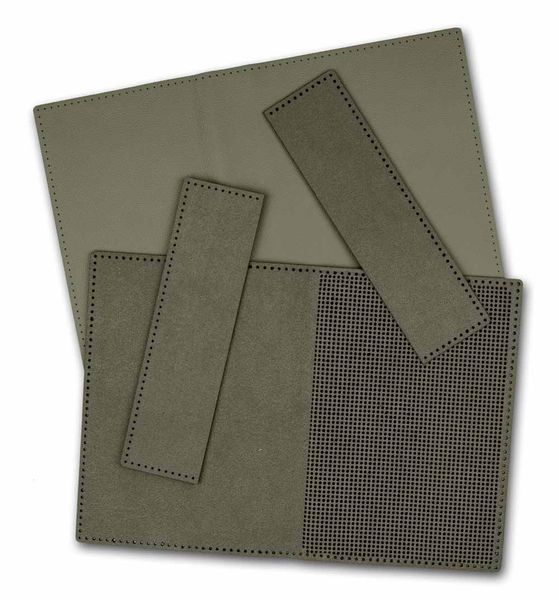 Faux Leather Embroidery Blank &ndash; &ldquo;Passport Cover&rdquo; FLBE(BB)-029 Khaki