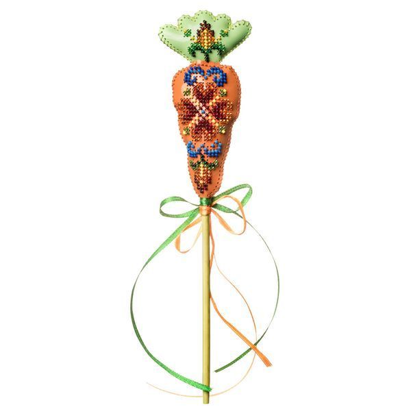 Faux Leather Bead Embroidery Kit &ndash; &ldquo;Topper Carrot&rdquo; FLBB-187