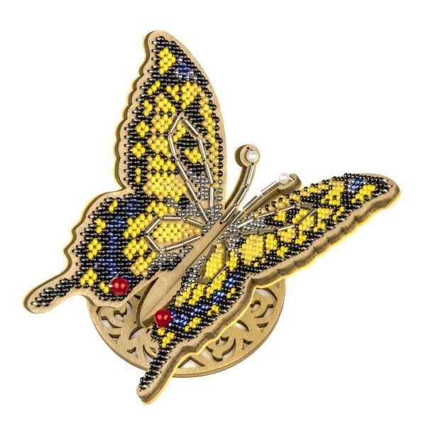 Wooden Bead Embroidery Kit &ndash; &ldquo;Elegant Butterfly&rdquo; FLK-608