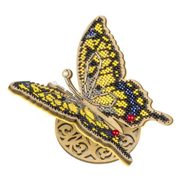 Wooden Bead Embroidery Kit &ndash; &ldquo;Elegant Butterfly&rdquo; FLK-608