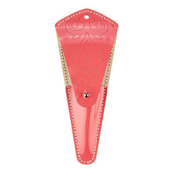 Faux Leather Embroidery Blank "Scissors Case" FLBE(BB)-077 Coral