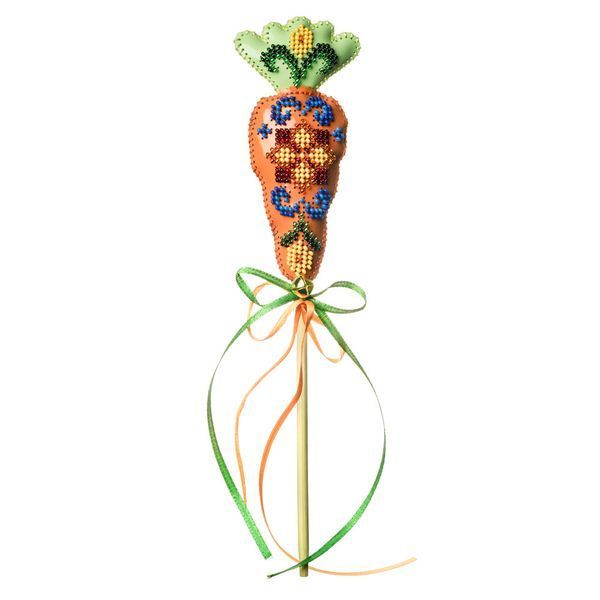 Faux Leather Bead Embroidery Kit &ndash; &ldquo;Topper Carrot&rdquo; FLBB-187