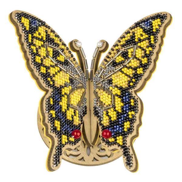 Wooden Bead Embroidery Kit &ndash; &ldquo;Elegant Butterfly&rdquo; FLK-608