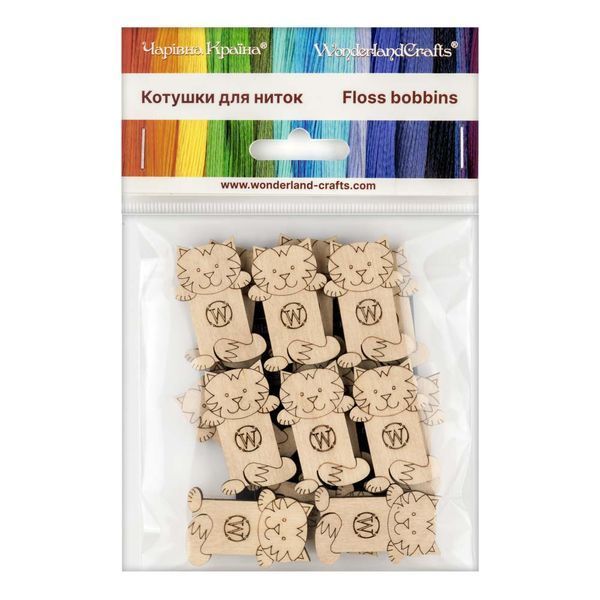 Floss Bobbins &ndash; &ldquo;Cat&rdquo; FLC-069(S) (15 pcs)