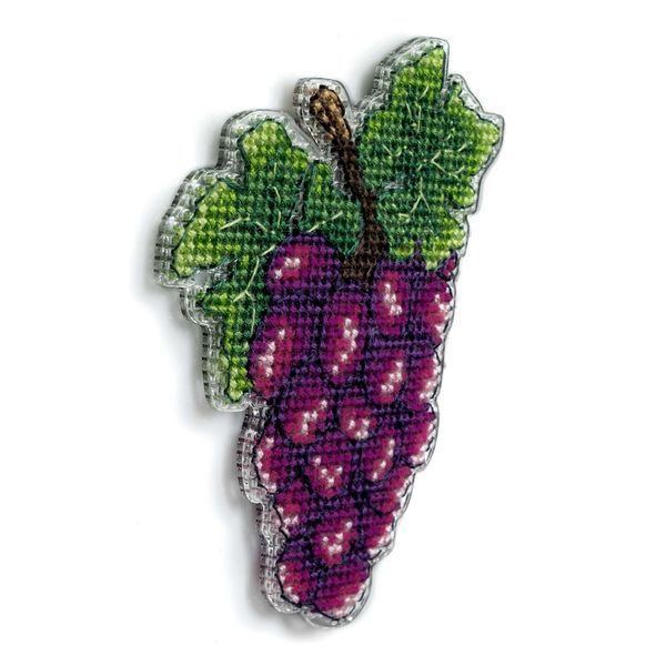 Plastic Cross-Stitch Kit &ndash; "Grapes" (Double-Sided) FLX-075