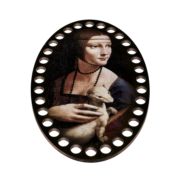Floss Organizer &ndash; &ldquo;Lady with an Ermine, Oval&rdquo; FLZ(P)-027