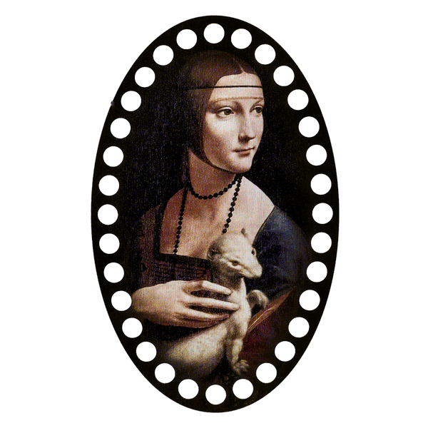 Floss Organizer &ndash; &ldquo;Lady with an Ermine, Oval&rdquo; FLZ(P)-027