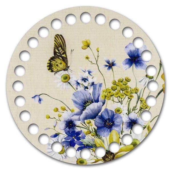 Floss Organizer &ndash; &ldquo;Wildflowers & Butterflies, Round&rdquo; FLZ(P)-061