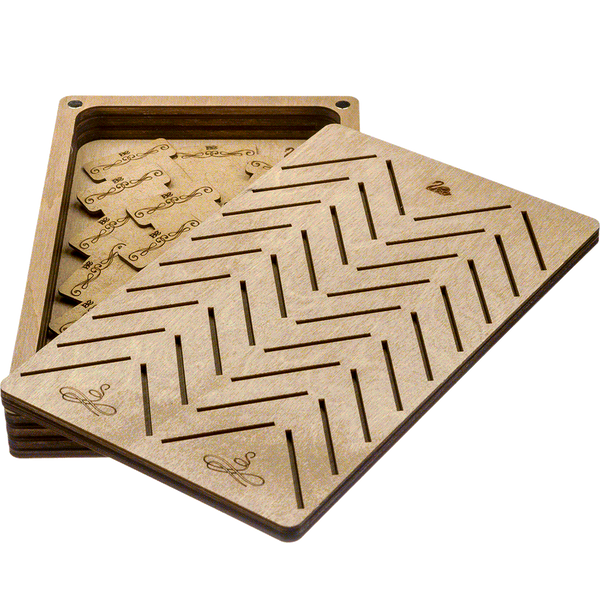 Bobbin Organizer Box &ndash; &ldquo;Light Rectangular&rdquo; + 38 bobbins FLZB(N)-054