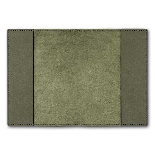 Faux Leather Embroidery Blank &ndash; &ldquo;Passport Cover&rdquo; FLBE(BB)-029 Khaki