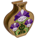 Wooden Bead Embroidery Kit &ndash; &ldquo;Violet Mood&rdquo; (Double-Sided Vase) FLK-344 FLK-344 photo 3