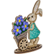 Wooden Bead Embroidery Kit &ndash; &ldquo;Bunny With Cart&rdquo; FLK-425 FLK-425 photo 4
