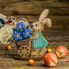 Wooden Bead Embroidery Kit &ndash; &ldquo;Bunny With Cart&rdquo; FLK-425 FLK-425 photo 1
