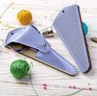 Faux Leather Embroidery Blank "Scissors Case" FLBE(BB)-078 Light Blue