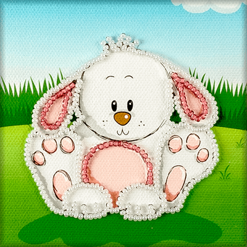 Bead embroidery magnet FLA-094