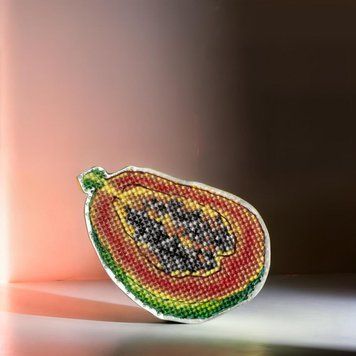 Plastic Cross-Stitch Kit &ndash; "Papaya" (Double-Sided) FLX-059