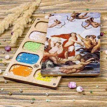 Bead Organizer With Wooden Lid &ndash; &ldquo;The Triumph of Galatea, Rectangular&rdquo; FLZB-200
