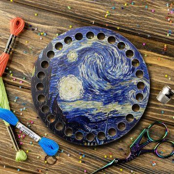 Floss Organizer &ndash; &ldquo;Starry Night, Round&rdquo; FLZ(P)-028