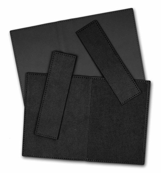 Faux Leather Embroidery Blank &ndash; &ldquo;Passport Cover&rdquo; FLBE(BB)-030 Black