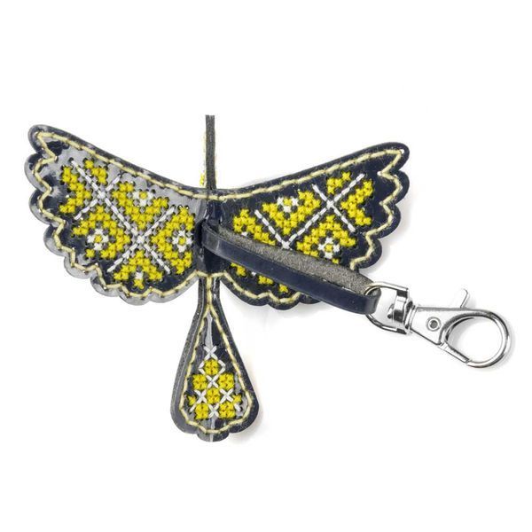 Faux Leather Cross-Stitch Kit &ndash; &ldquo;Bag Charm Bird. Spring Melody&rdquo; FLHL-109