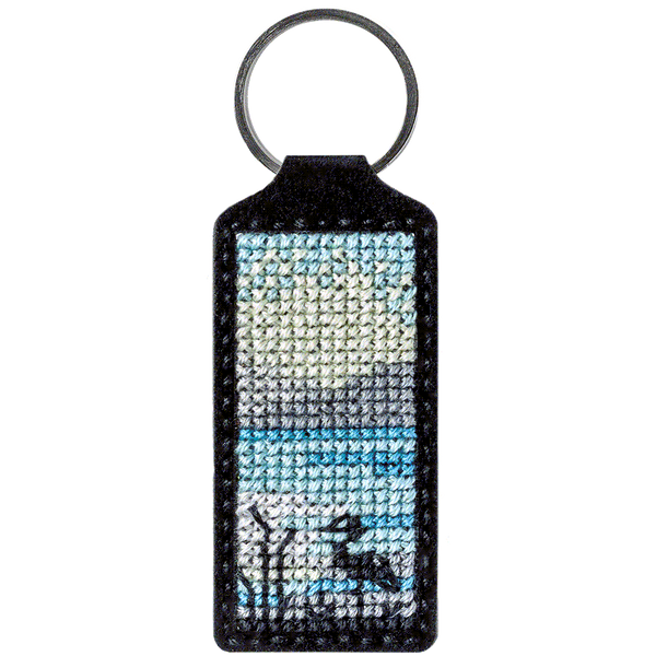 Faux Leather Cross-Stitch Kit &ndash; &ldquo;Keychain&rdquo; FLHL-004 Black