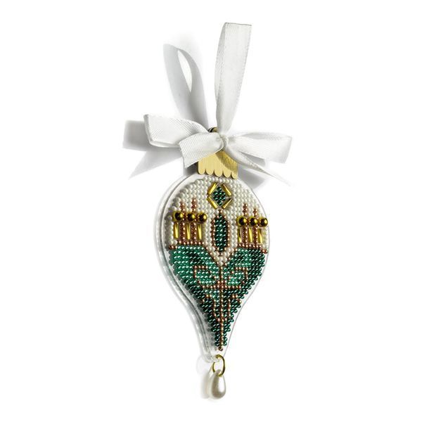 Bead Embroidery Kit (Plastic Base) &ndash; &ldquo;Christmas Ornament &ndash; Crystal Radiance&rdquo; FLPL-115