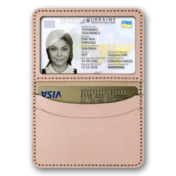 Faux Leather Cross-Stitch Kit &ndash; &ldquo;ID Card Cover&rdquo; FLHL-098 Pink