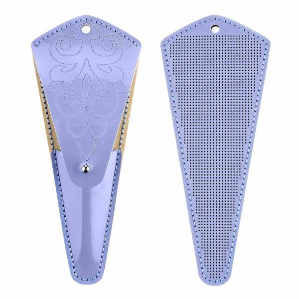Faux Leather Embroidery Blank "Scissors Case" FLBE(BB)-078 Light Blue