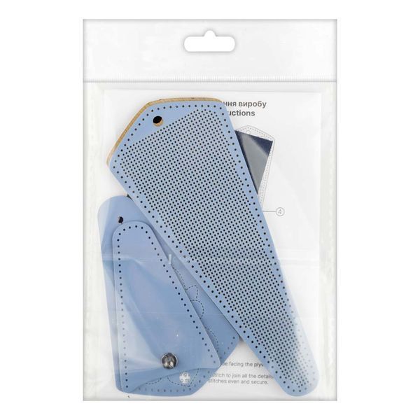 Faux Leather Embroidery Blank "Scissors Case" FLBE(BB)-078 Light Blue