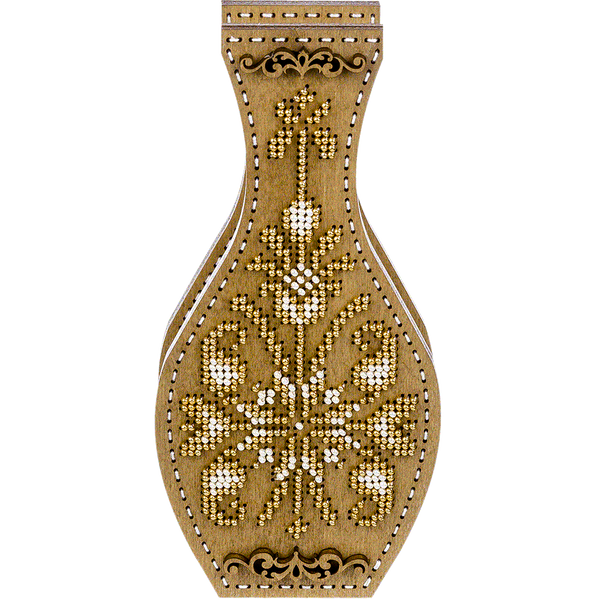 Wooden Bead Embroidery Kit &ndash; &ldquo;Spring Symphony&rdquo; (Double-Sided Vase) FLK-345