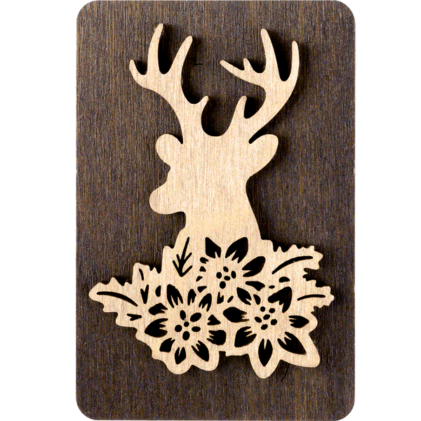 Magnetic Needle Case Rectangular &ndash; &ldquo;Deer & Flowers&rdquo; FLZB(N)-032