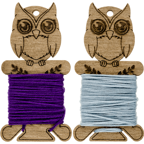 Floss Bobbins &ndash; &ldquo;Owl&rdquo; FLC-070(S) (6 pcs)