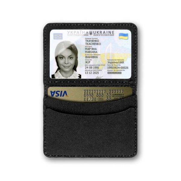 Faux Leather Bead Embroidery Kit &ndash; &ldquo;ID Card Cover&rdquo; FLBB-062 Black