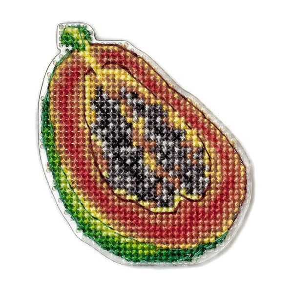 Plastic Cross-Stitch Kit &ndash; "Papaya" (Double-Sided) FLX-059