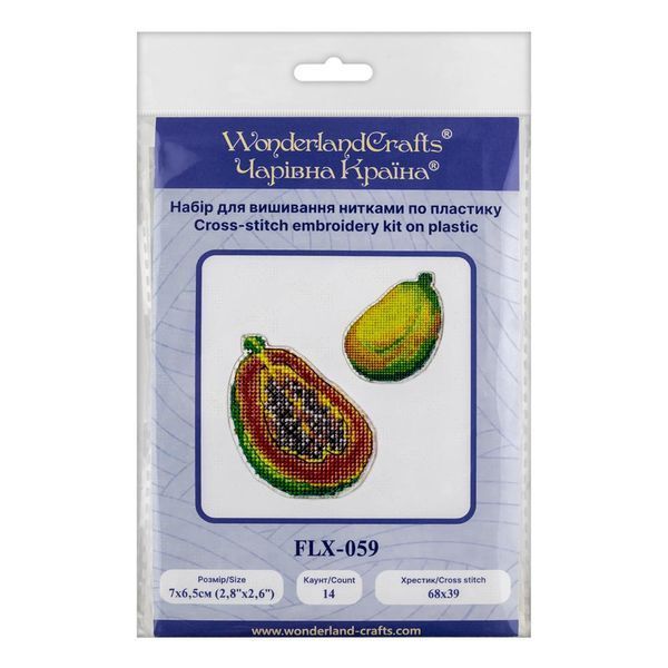 Plastic Cross-Stitch Kit &ndash; "Papaya" (Double-Sided) FLX-059